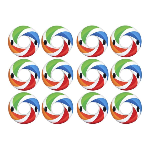 Intex 47 in. Color Inflatable Whirl Tube Swimming Pool Raft with Handles (12-Pack)