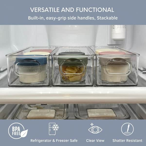 LEXI HOME Veggie Acrylic Food Storage Container Organizer with Vented Lids  3-Pack LB6607 - The Home Depot