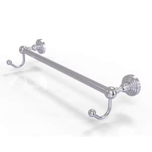 Waverly Place Collection 18 in. Towel Bar with Integrated Hooks in Satin Chrome