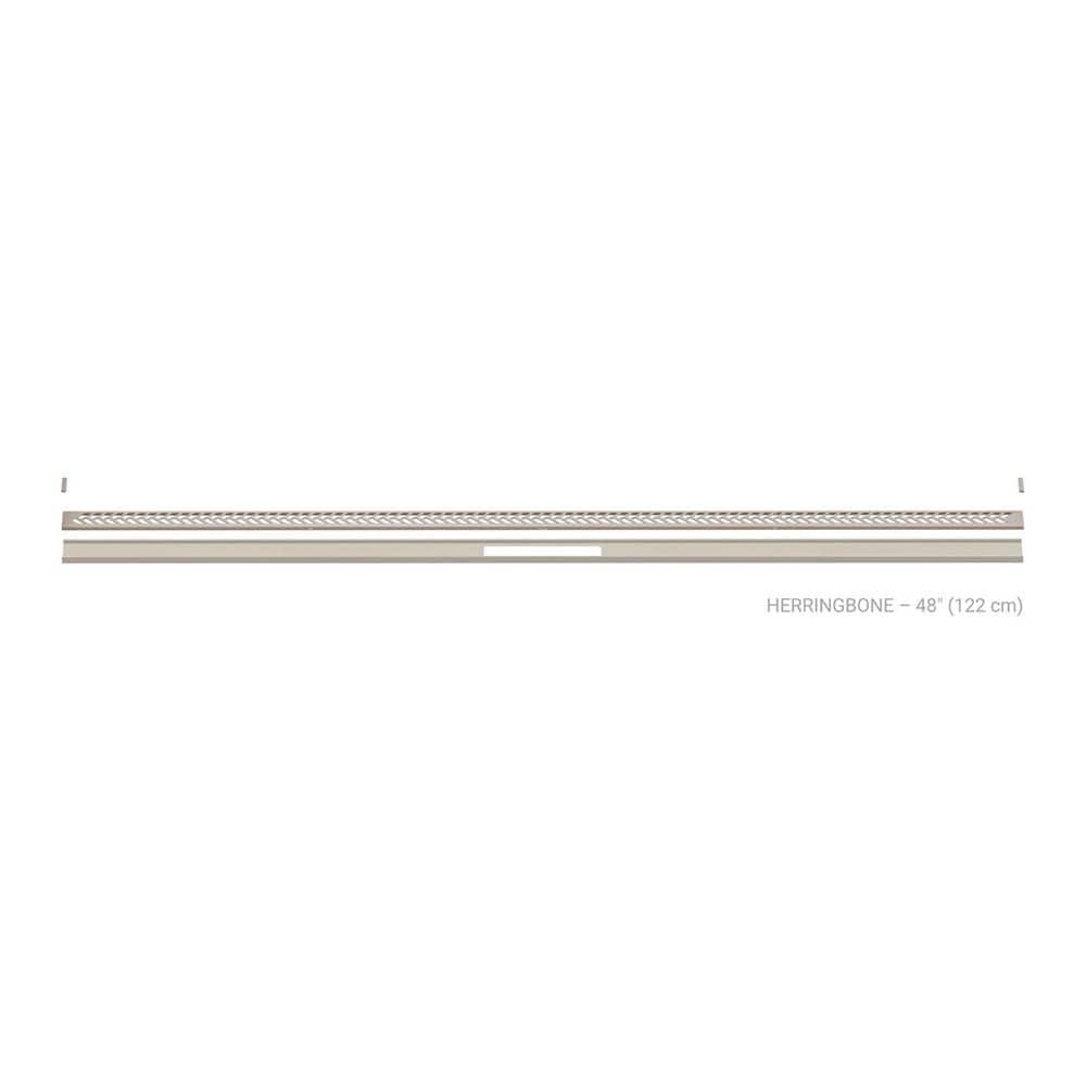 Kerdi-Line-Vario Cream 48 in. Herringbone Grate and Channel Floor Installation Kit for Accessory price history on PriceWatchPro