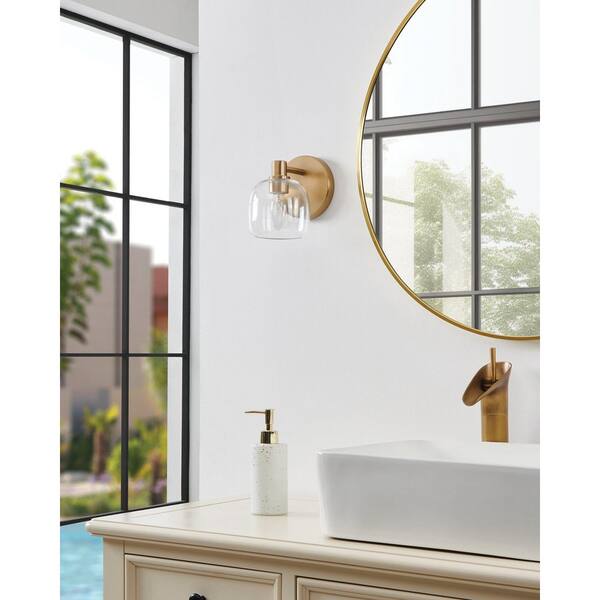 Thesis Valentina 5-in. 1-light Champagne Gold Vanity Light with