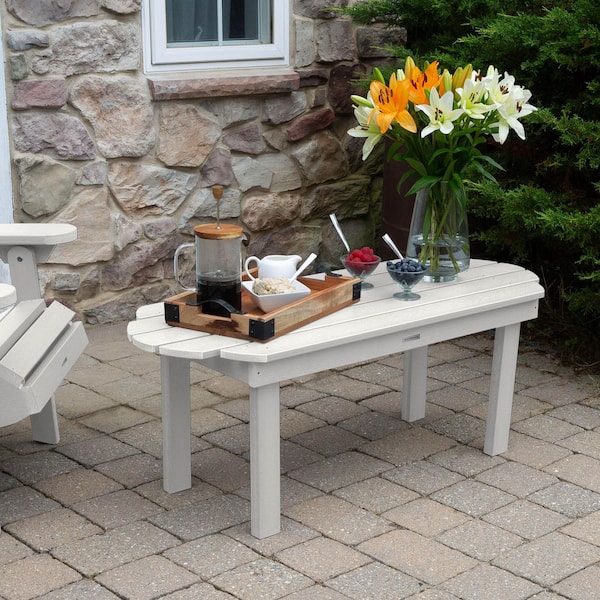 Highwood Classic Westport White Recycled Plastic Outdoor Coffee Table