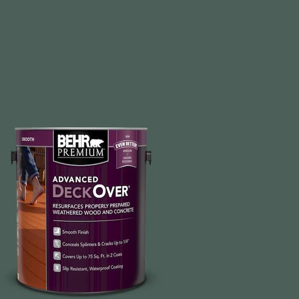BEHR Premium Advanced DeckOver 1 gal. #SC-114 Mountain Spruce Smooth Solid Color Exterior Wood and Concrete Coating
