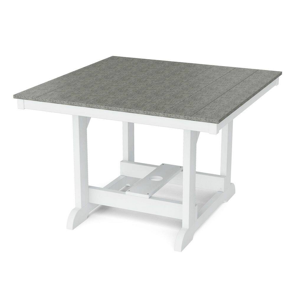 Heritage Dark Gray and White HDPE Plastic 44 in. x 44 in. Outdoor Dining Table price history on PriceWatchPro