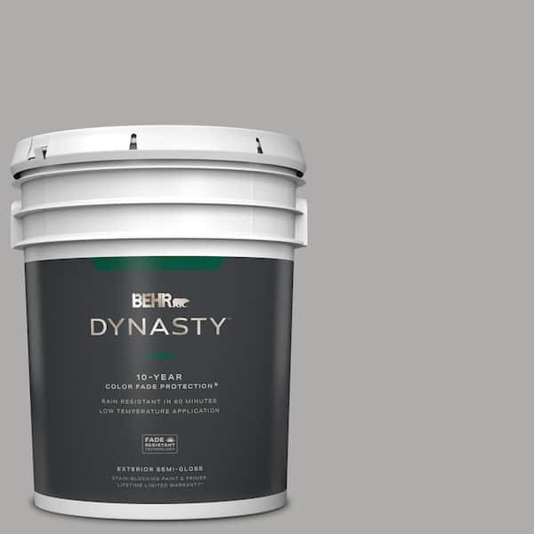 BEHR DYNASTY 5 gal. #N520-3 Flannel Gray Semi-Gloss Enamel Exterior Stain-Blocking Paint & Primer