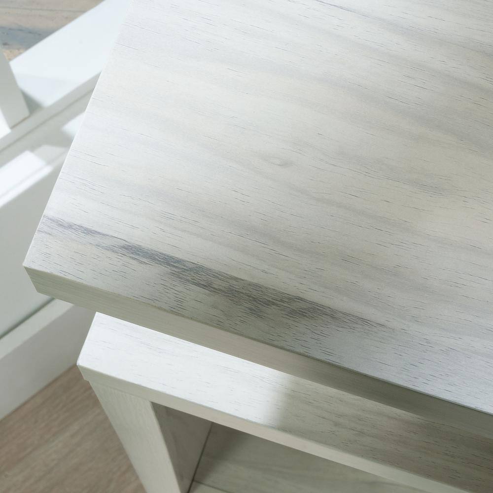 Gray Engineered Wood Bookcase with Cubes and Shelves