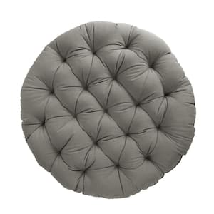 44 in. x 4 in. Indoor/Outdoor Round Papasan Cushion in Sunbrella Canvas Charcoal
