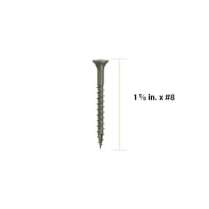 1-5/8 in. #8 Green Star Drive Exterior Bugle Head Wood Deck Screws (350-Count)