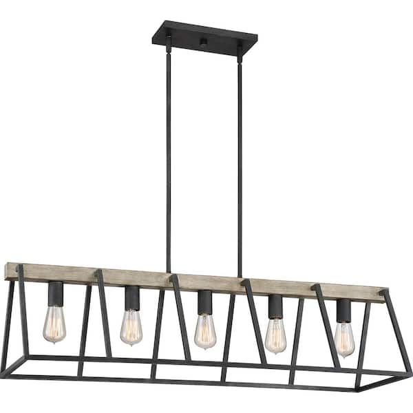 Quoizel Brockton 5-Light Grey Ash Cage Chandelier