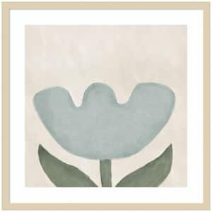 Svelte ''Blue Flower'' by Gabrielly Guedes Flowers Framed Art Print 25 in. x 25 in.