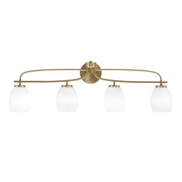 Unbranded Olympia 36.5 in. 4-Light New Age Brass Vanity Light
