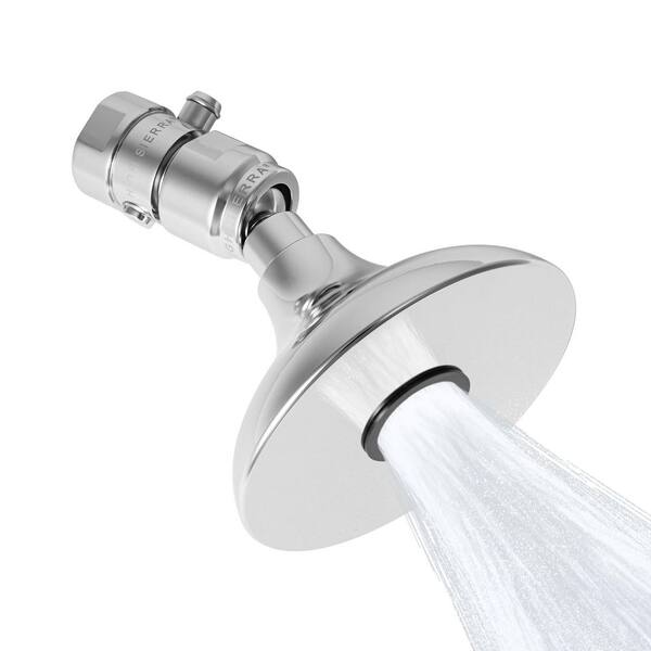 High Sierra Showerheads 1-Spray 3.3 in. Single Wall Mount Waterfall Fixed Rain Shower Head in Chrome