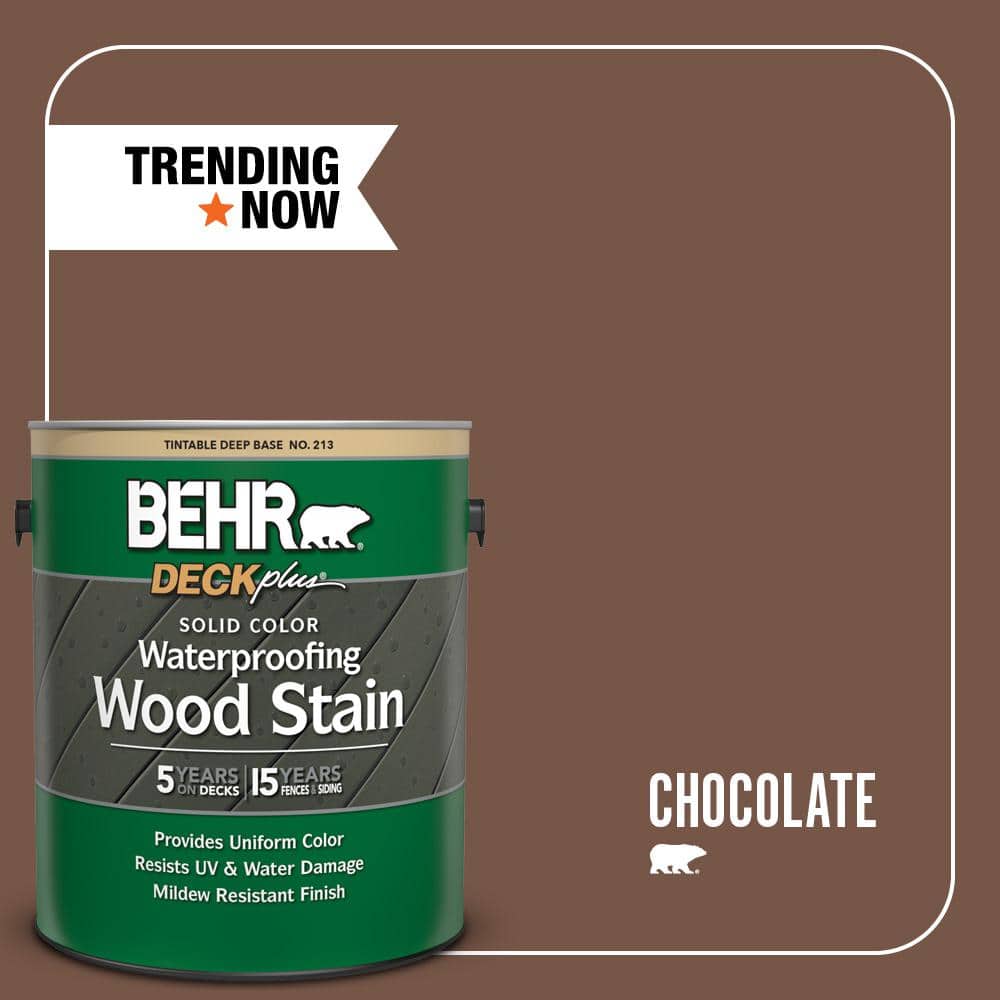 1 gal. #SC-129 Chocolate Solid Color Waterproofing Exterior Wood Stain