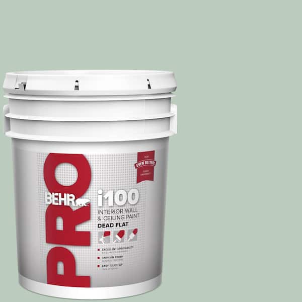 5 gal. #MQ3-49 Jade Tinge Dead Flat Interior Paint
