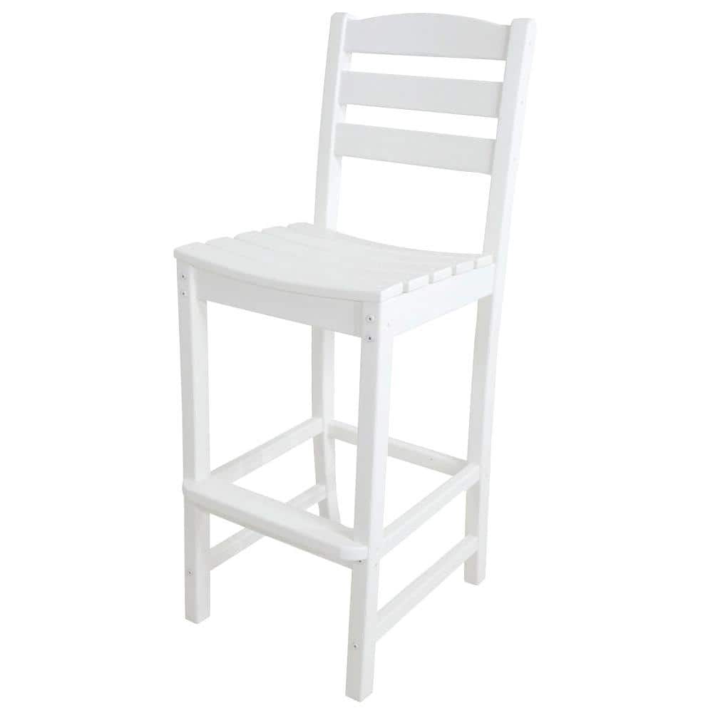 Eco-Friendly Modern White Recycled Plastic Outdoor Bar Stool