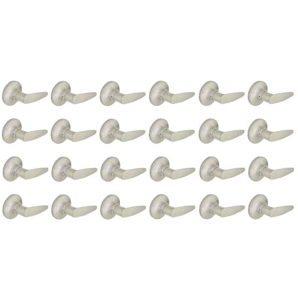 Straight Satin Nickel Hall/Closet Door Lever 24-Pack