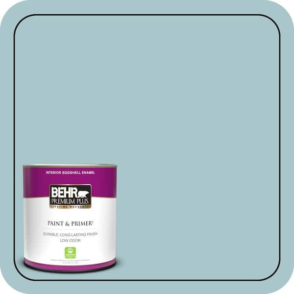 BEHR PREMIUM PLUS 1 qt. #S450-3 Spring Storm Eggshell Enamel Low Odor Interior Paint & Primer