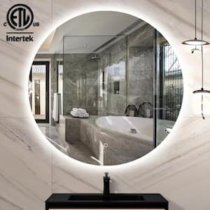 36 in. W x 36 in. H Round Frameless LED Light with Anti-Fog Wall Mounted Bathroom Vanity Mirror