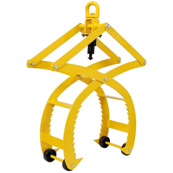 Automatic Grip and Release Log Tongs, 360° Swivel Lifting Tongs with 4 Claws 21 in. Open, for Forklift, ATV, Tractor