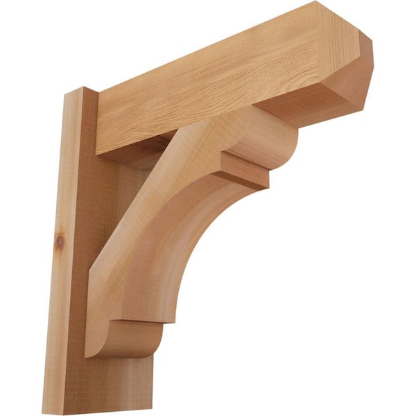 Ekena Millwork 6 in. x 16 in. x 16 in. Western Red Cedar Olympic Craftsman Smooth Outlooker