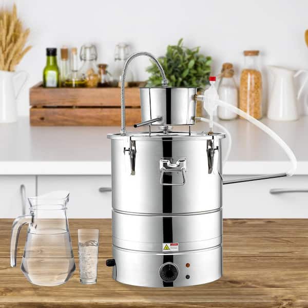 YUEWO Still 30L 7.9 Gal Water Alcohol Distiller 304 Stainless Steel Wine  Making Kit Home Brew with Thermometer for Liquor/Whiskey/Brandy/Essential  Oil