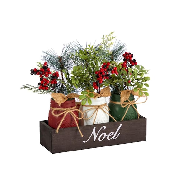 Pine Holiday Nested Boxes Small 3 Piece Set