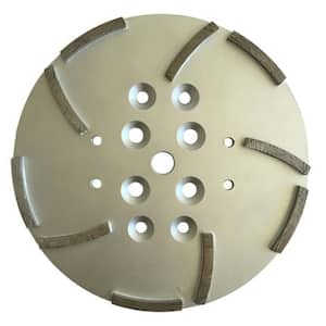10 in. Diamond Grinding Disc Plate for Edco, MK, Husqvarna, and Blastrac Floor Grinders, 10 Turbo Segments, #30/40 Grit