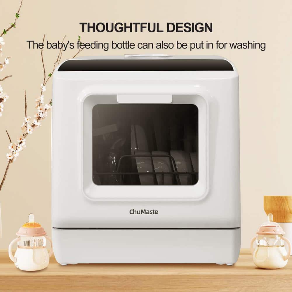 White Compact Top Control Portable Dishwasher for RVs