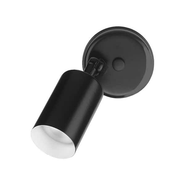 Single Bullet 50-Watt Black Outdoor Wall Lantern Sconce