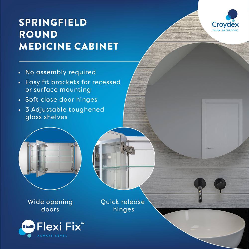 Polished Aluminum Wall-Mounted Bathroom Medicine Cabinet with Mirror