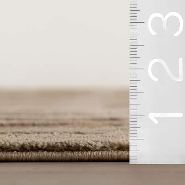 nuLOOM Summit Plush Textured Washable Sand 9 ft. x 12 ft. Indoor
