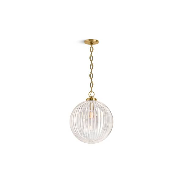 KOHLER Embra By Studio McGee 1-Light Brushed Moderne Brass Pendant Light