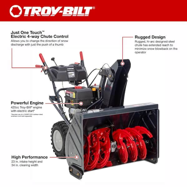 Troy Bilt Arctic Storm 34 in. 357cc 2 Stage Electric Start Gas