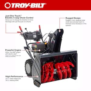 Arctic Storm 34 in. 357cc 2-Stage Electric Start Gas Snow Blower with Power Steering and Electric 4-Way Chute Control