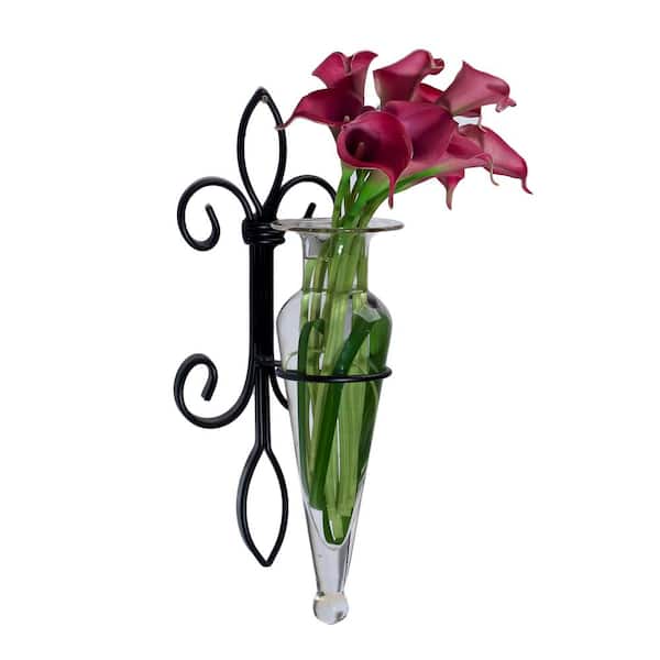 Clear Glass Floating Vase on Dark Metal Stand (2 Sizes) – Red Barn Company  Store