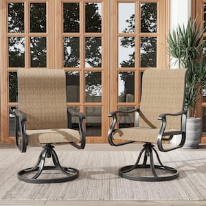 Swivel Metal Sling Outdoor Dining Chair