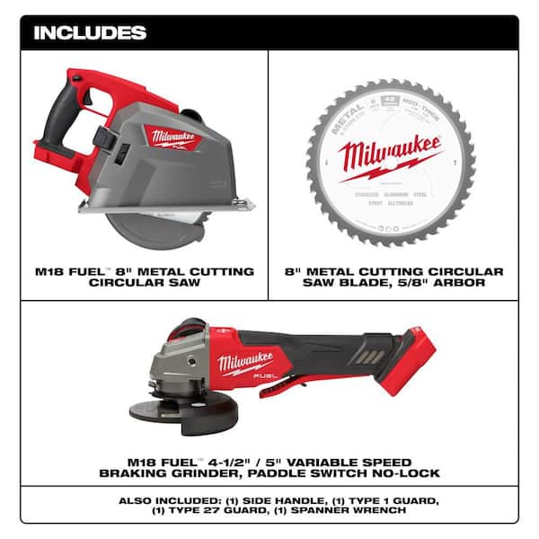 Milwaukee M18 FUEL 18V 8 in. Lith-Ion Brushless Cordless Metal