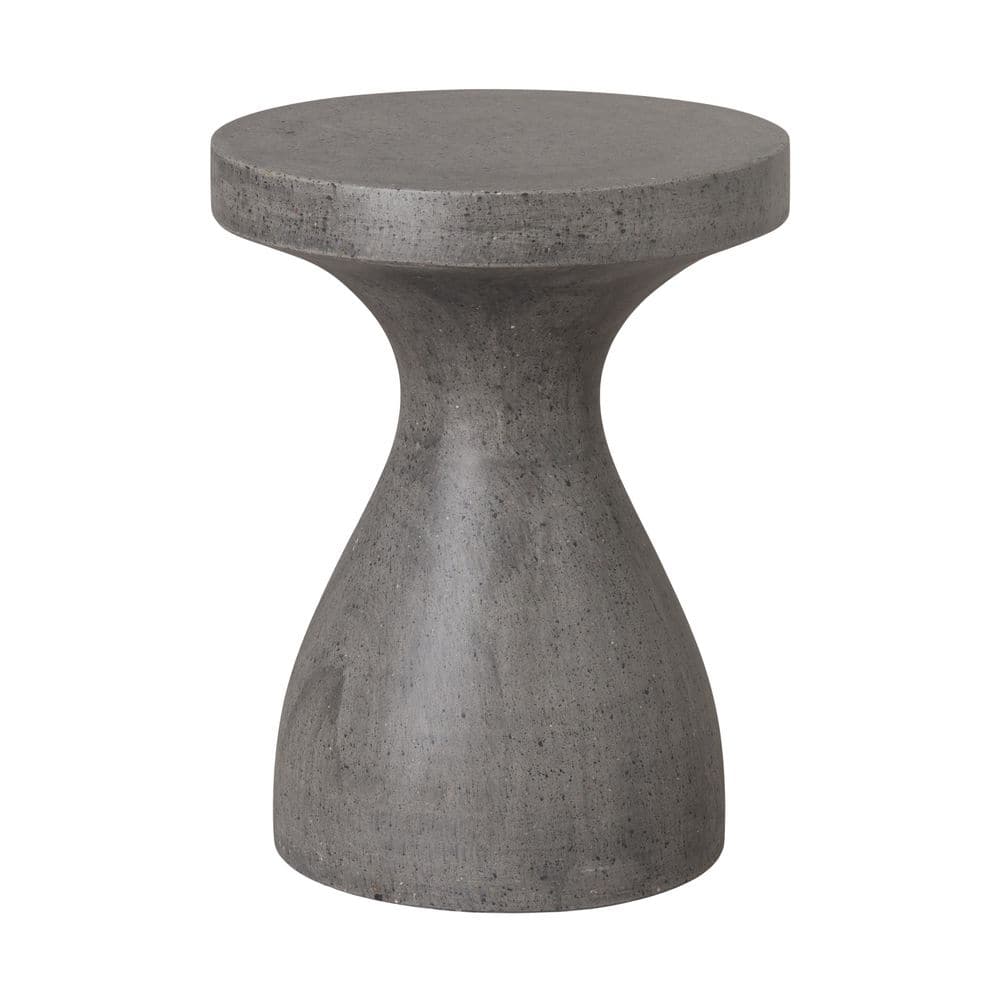 Caemen 20 in. H Matte Gray Round Terrazzo Garden Stool price history on PriceWatchPro