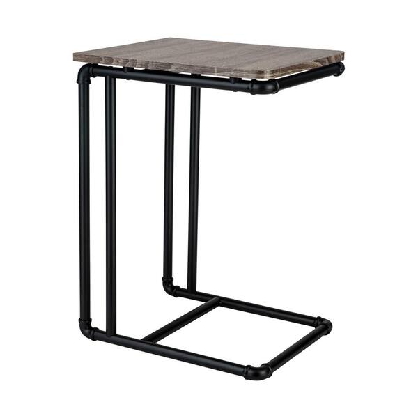 ORGANIZE IT ALL 20 in. W Black Hammer Powder Coating Pipe Line Side Table