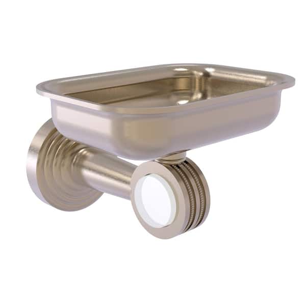 Allied Brass Pacific Beach Wall Mounted Soap Dish Holder with Dotted Accents in Antique Pewter