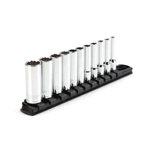1/4 in. Drive Deep 12-Point Socket Set 5/32 in. to 9/16 in. (11-Piece)