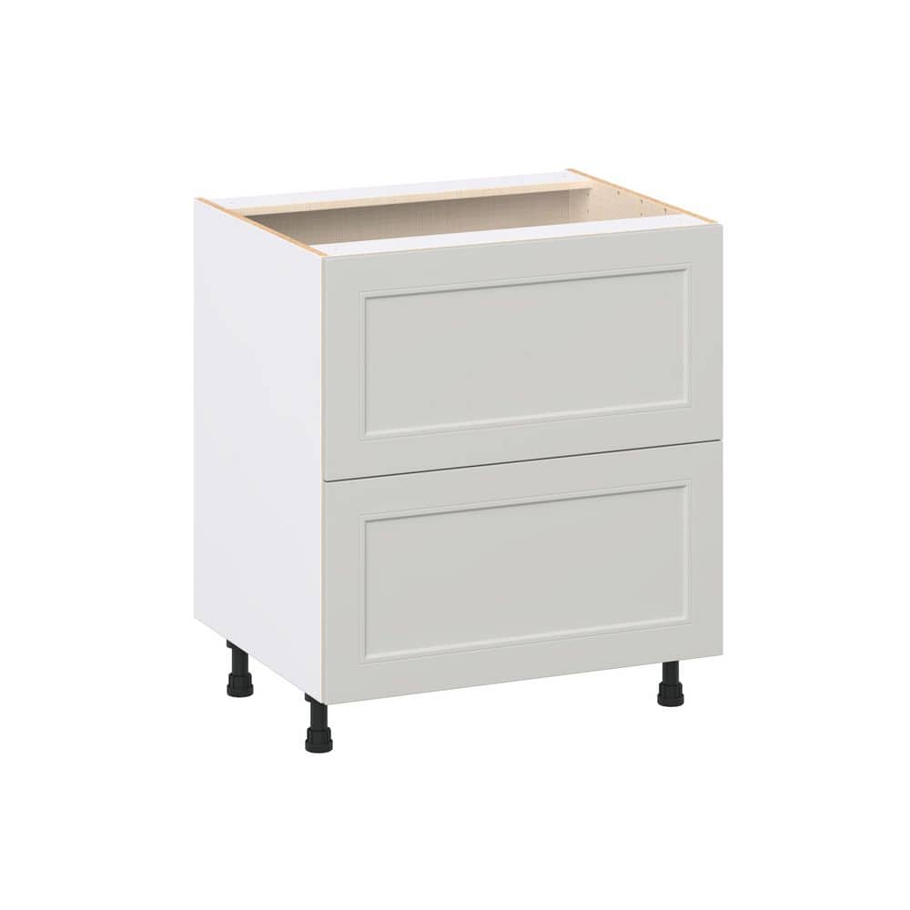 Galveston 30 in. W x 24 in. D x 34.5 in. H Assembled Shaker Drawer Base Kitchen Cabinet in Light Grey with 2-Drawers price history on PriceWatchPro