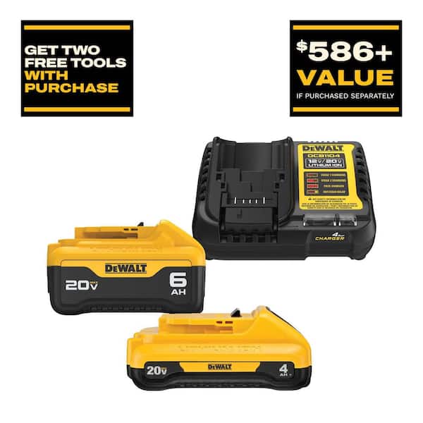 20V MAX Lithium-Ion 6.0Ah and 4.0Ah Battery and Charger Starter Kit