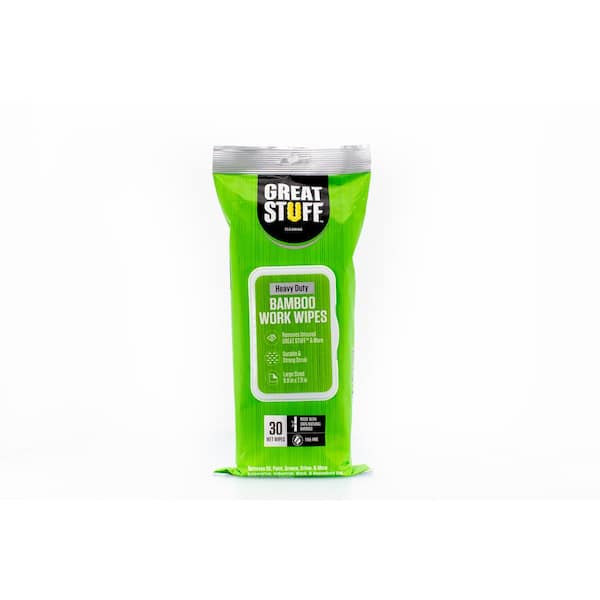GREAT STUFF Work Wipes White Cleaning Wipes (30-Pack)