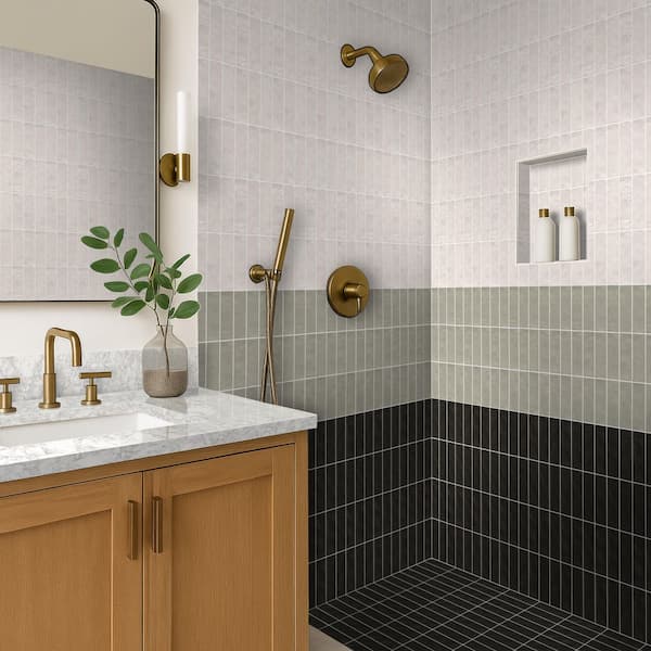 MSI Zelyge Midnight Black 2 in. x 8 in. Satin Ceramic Zellige