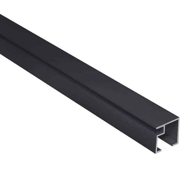 3/4 in. x 3/4 in. x 8 ft. Black Mini Track Channel