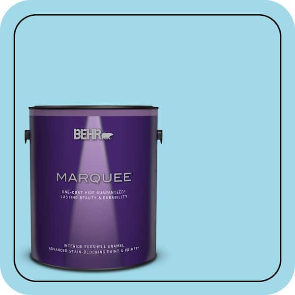 BEHR MARQUEE 1 gal. #520A-3 Nevada Sky Eggshell Enamel Interior Paint & Primer