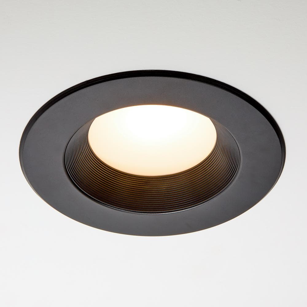 Black Aluminum 6-Inch Dimmable LED Retrofit Downlight