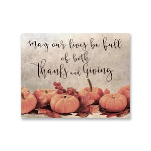 "May Our Lives Be Full" by WGI Gallery Unframed Thanksgiving Art Print 14 in. x 18 in.