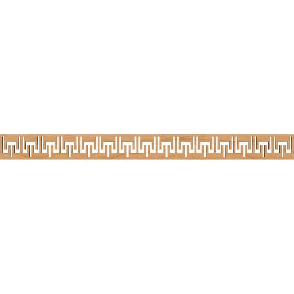 Ekena Millwork Victory Fretwork 0.375 in. D x 46.375 in. W x 4 in. L Maple Wood Panel Moulding